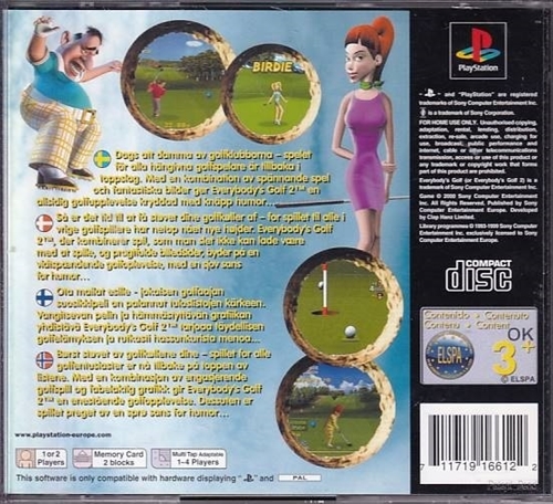Everybodys Golf 2 - PS1 (B Grade) (Genbrug)